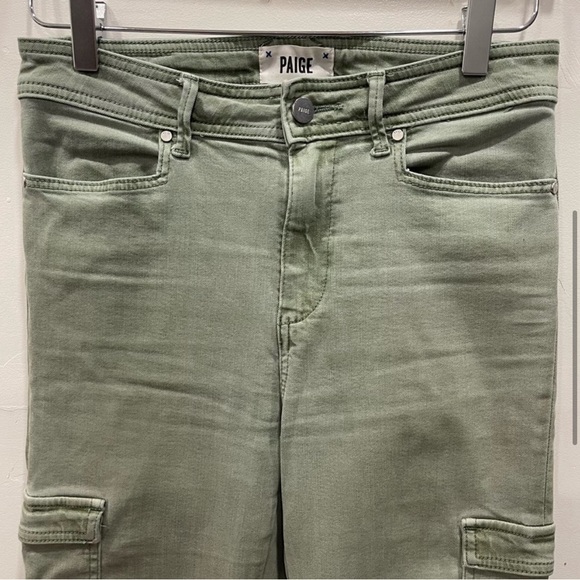 Paige Hoxton Skinny Ankle Cargo Pants in Green Size 27 - Picture 4 of 12
